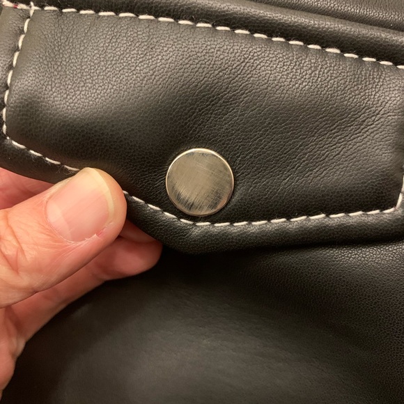 Maje jupe trapeze leather skirt with zip size FR38 Black - Picture 4 of 8